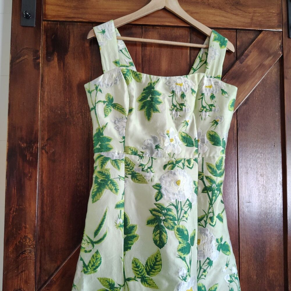Lula Kate Dress Size 10 Green Floral Bridesmaid Gown Formal Prom Whimsy Fairy - Picture 3 of 12